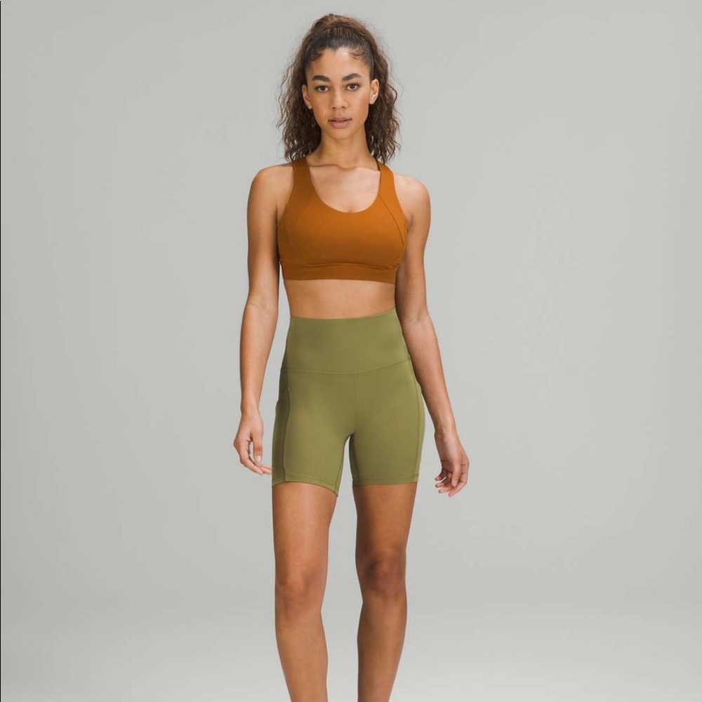 Lululemon Bronze Green Align High Rise Shorts 6” Size 10